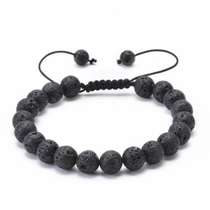 Multiple Style 8mm Natural Tiger Eyes Lava Rock Protection HANDMADE Bracelet Men's Gift