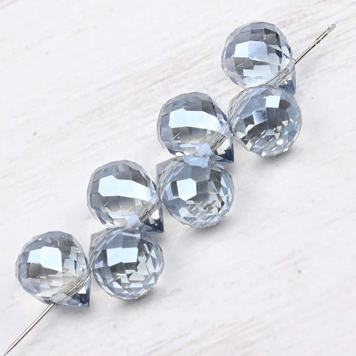 10*8mm Czech Crystal Waterdrop Beads Shiny Faceted Glass Strawberry Beads for Jewelry Making Needlework DIY Handmade Accessories