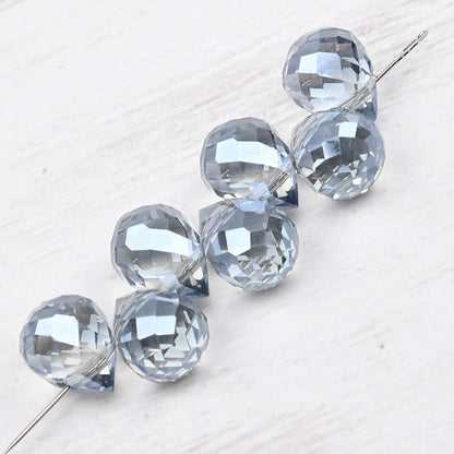10*8mm Czech Crystal Waterdrop Beads Shiny Faceted Glass Strawberry Beads for Jewelry Making Needlework DIY Handmade Accessories