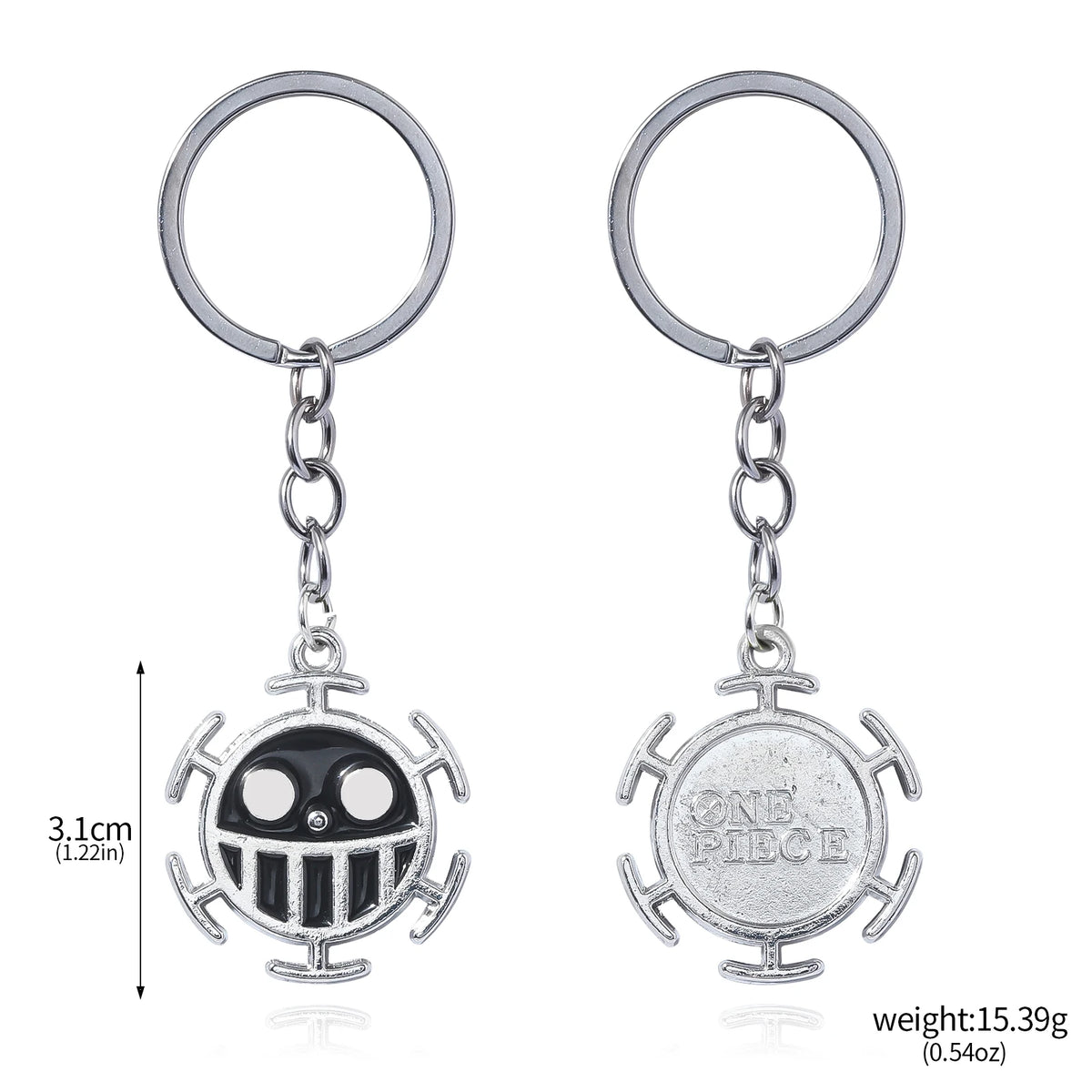 One Piece Luffy Straw Hat Keychain Rotatable Zoro Skull Metal Pendant Role-Playing Decorative Accessories Fan Jewelry Gift