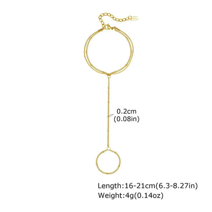 Stainless Steel Round Pendant Chain Bracelet jewelry