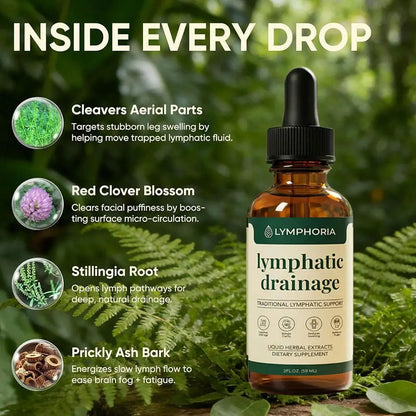 Natural Herbal Lymphatic Drainage Drops Serum Swelling Relief Lymph Support Liquid Ampoule Extracts Ampoule Serum Daily Care