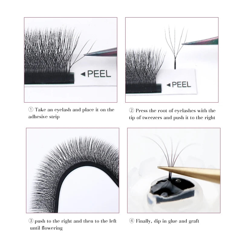DeceMars 5pcs/set  5D - W Shaped Eyelash Extension (8mm/9mm/10mm/11mm/12mm)