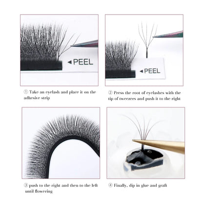 DeceMars 5pcs/set  5D - W Shaped Eyelash Extension (8mm/9mm/10mm/11mm/12mm)