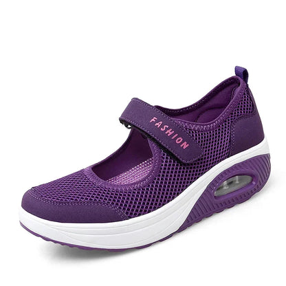 Women's Light Fashion Breathable Mesh Wedge Heels Shoes Casual Shoes Mesh Outdoor Sports Running Designer Sneakers 2024