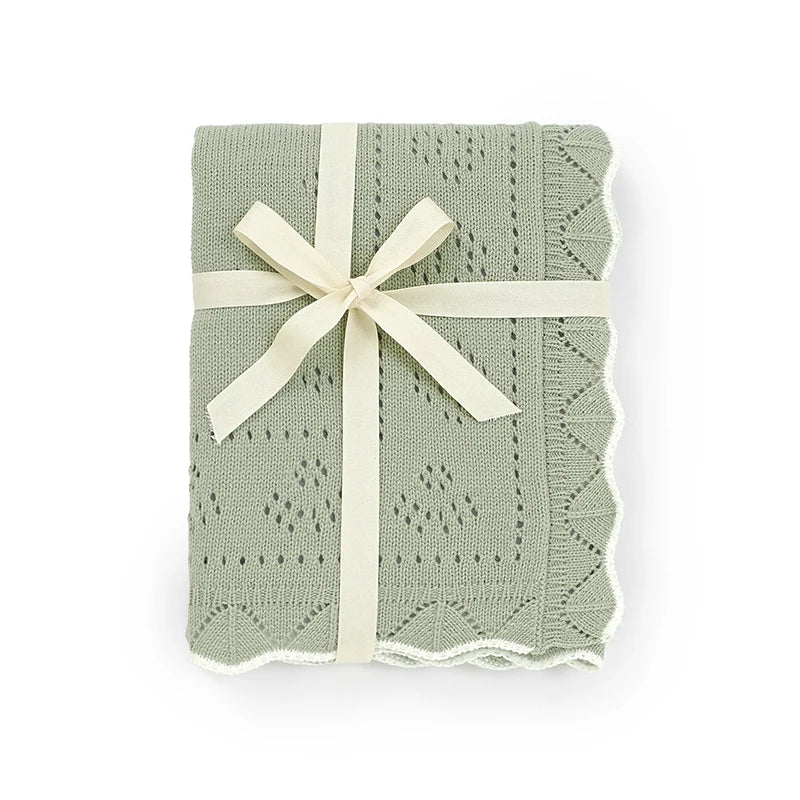 Baby Blankets Newborn 90*70cm Knitting Dual-Use Infant Boys Girls Stroller Swaddle Wrap Quilts Breathable Toddler Receiving Mats
