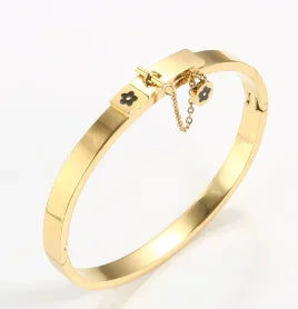 Stainless Steel With Zirconia Bracelet Bangle Simple Jewelry