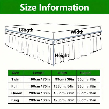 1Pc Breathable & Dustproof Bed Skirt  For Bedroom And Guest Room Bed Comforter Sets Curtains For Bedroom