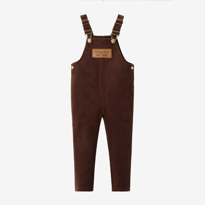 (Ship out in 1 day)AS AW26 Saddle collection Brown Corduroy + Rugby sweatshirt Print corduroy family matching girls boys clothes