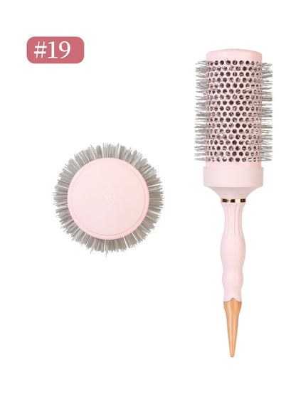 Professional Round Blow-Dry Brush for Hairdressers, Professional Curling Hot Barrel Comb, 5 Sizes, Suitable for Creating Stylish Curly Hairstyles, Suitable for Women's Styling, Blow-Drying, Curling, Smoothing, Short Hair, Med