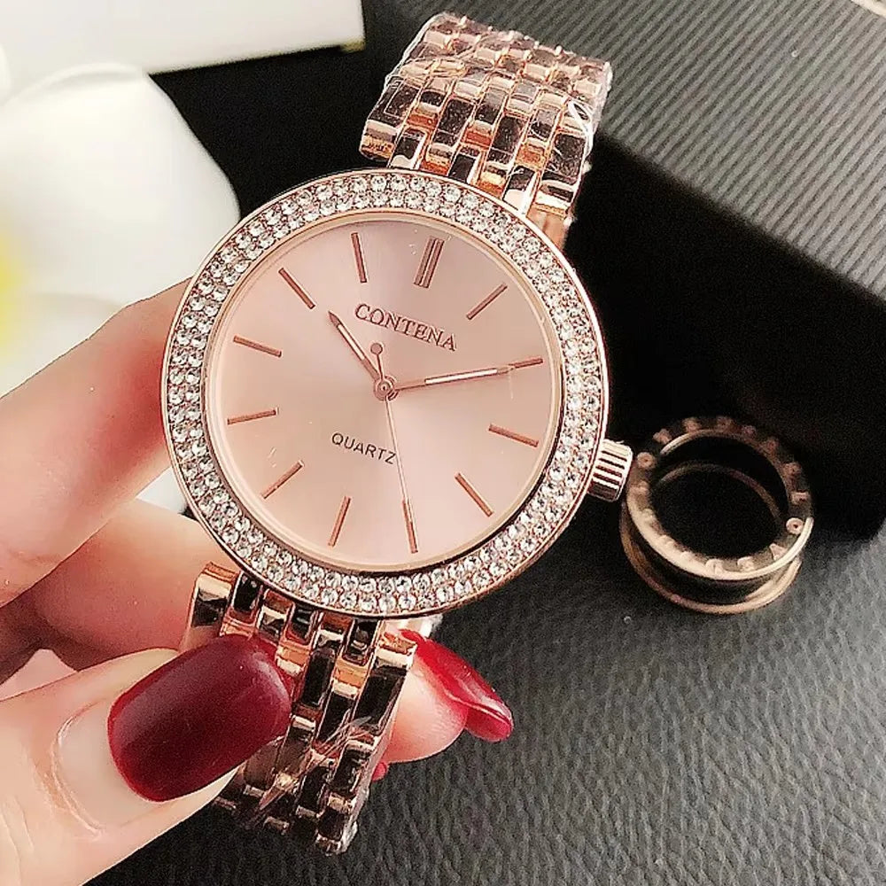 Relogio Feminino New Crystal Diamond Watch Luxury Silver Women Watches Fashion Women's Watches Full Steel Wrist Watch Clock Saat
