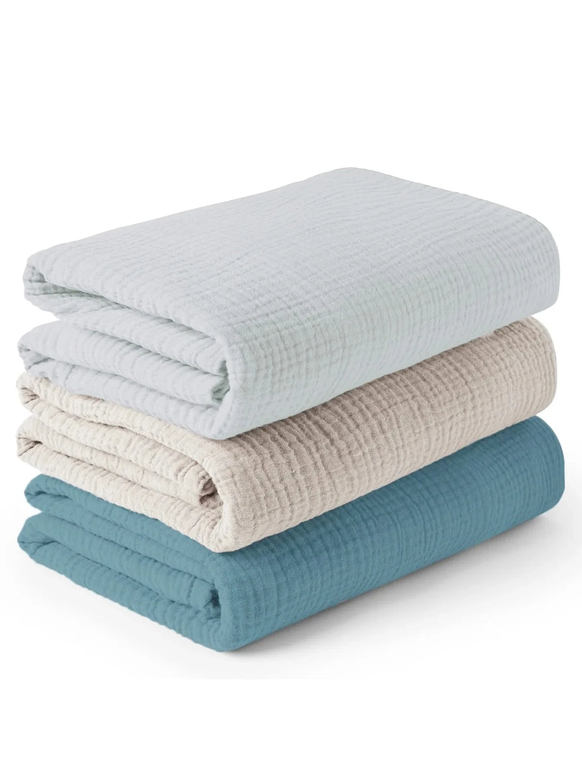 3PCS Muslin Baby Swaddle Blankets Soft Breathable Newborn Swaddle Wrap Baby Receiving Blanket for Boys Girls