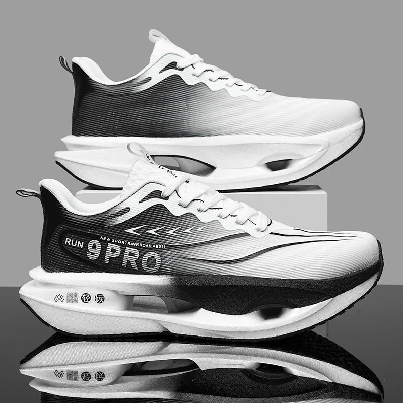 Summer Men's Running Shoes New Professional Carbon Plate Sports Training Shoes Outdoor Non-slip Shock-absorbing Tennis Shoes