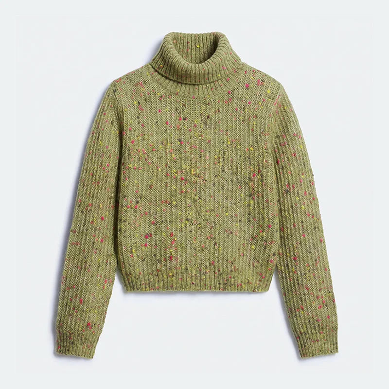 Knitted Cardigan For Women Single Breasted Elastic Hem Pocket O-Neck Women's Sweater Long Sleeve Short Blouse Chic Cardigan Lady