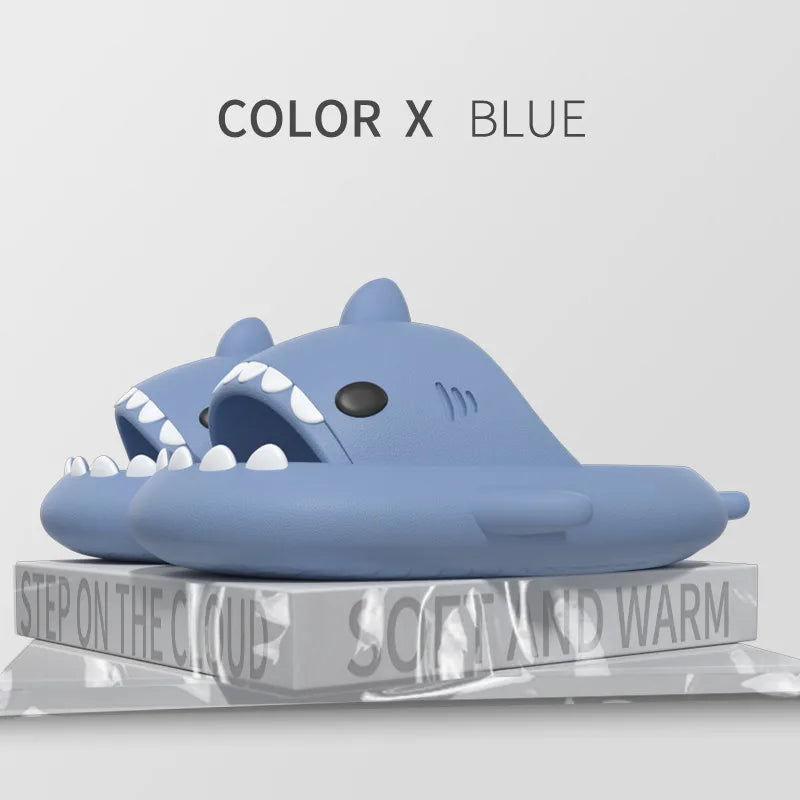 Couples Shark Slippers Women Cartoon Sandals Fashion Men Flip Flops Indoors Bathroom Cute Summer Outdoor Beach Slides Shoes