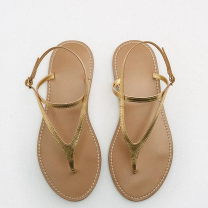 Flat Sandals for Women 2026 Summer Featuring A Simple and Fairy Like Style with A Single Strap and Clamped Toe Sandals for Women
