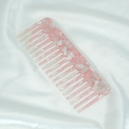 Acetate Hair Comb Set - Wide Tooth Detangling Comb, Anti-static, Tortoise & Colorful Pattern, for Curly/Thick Hair, Daily & Trav