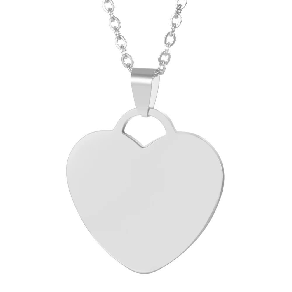 Custom Photo Necklace for Women Heart Stainless Steel Pendant Personalized Engraved Picture Photos Name Lovers Christmas Gifts