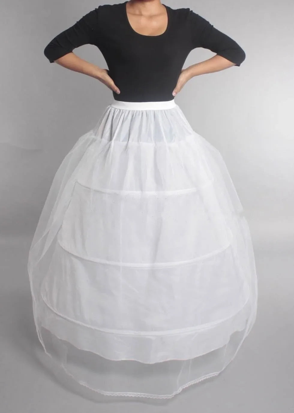 High Quality 6 Hoops Wedding Petticoat Crinoline Slip Bridal Underskirt Puffy In Stock Customized