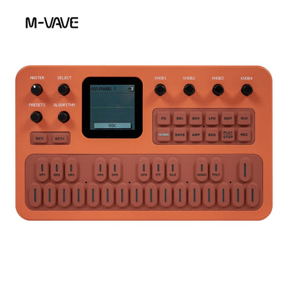 M-VAVE FM-1 Desktop FM Synthesis Keyboard, ANN Tone Clone Tech, 9 Built-in Effects Chain, Mono/Poly Mode, TFT Display