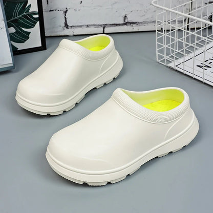 2025 Women Anti Slip Water Shoes Large EVA Chef Nurse Work Shoes Elegant Platform Sandals Garden Beach Waterproof Kitchen Shoes