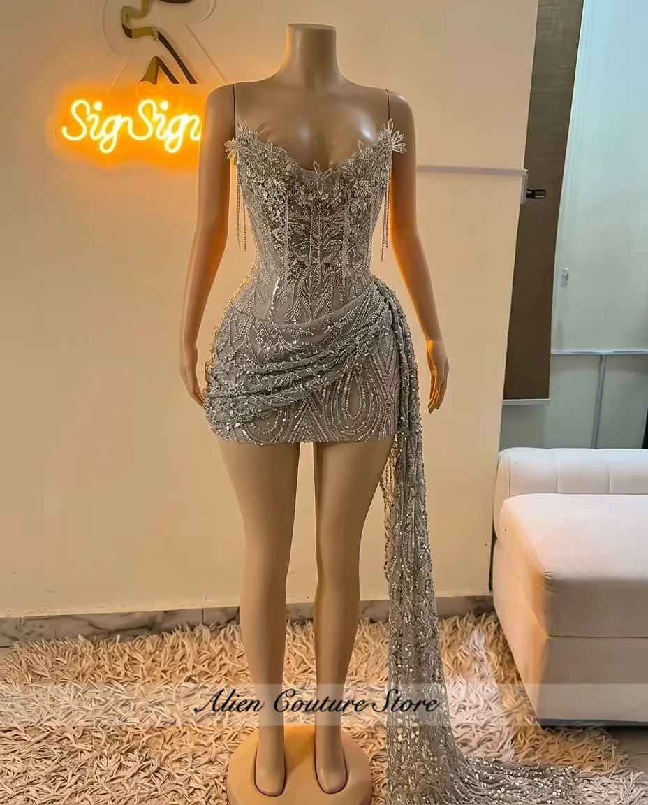Women's Embellished Sleeveless Mini Dress