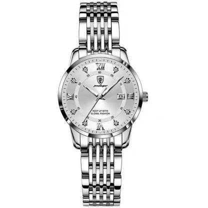 POEDAGAR Original Woman Watch Waterproof Stainless Steel Luminous Date Fashion Ladies Wristwatch Business Quartz Women’s Watches