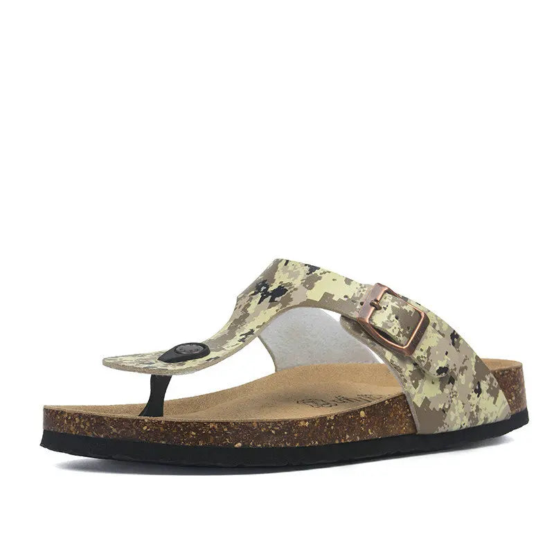 Fashion Women Slippers Flip Flops Summer Beach Cork Shoes Slides Girls Flats Sandals Casual Slippers Shoes Plus Size 35-45