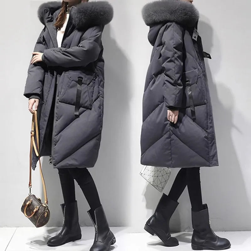 Women's Hooded Long Padded Coat
