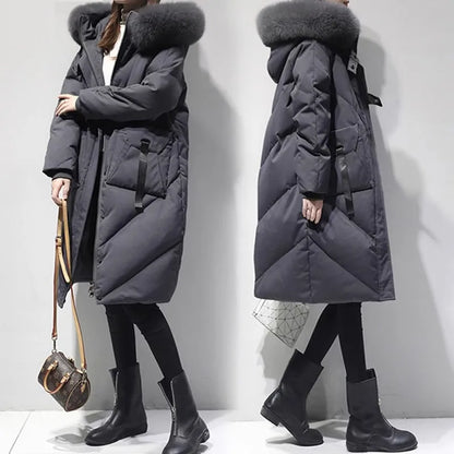 Women's Hooded Long Padded Coat