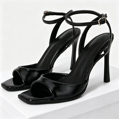 Women's Square-Toe Ankle-Strap Heeled Sandals