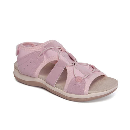 Women's Sandals Summer 2024 New Round Head Breathable Casual Sandals Large Size Flat Beach Sandals Women Zapatos De Mujer