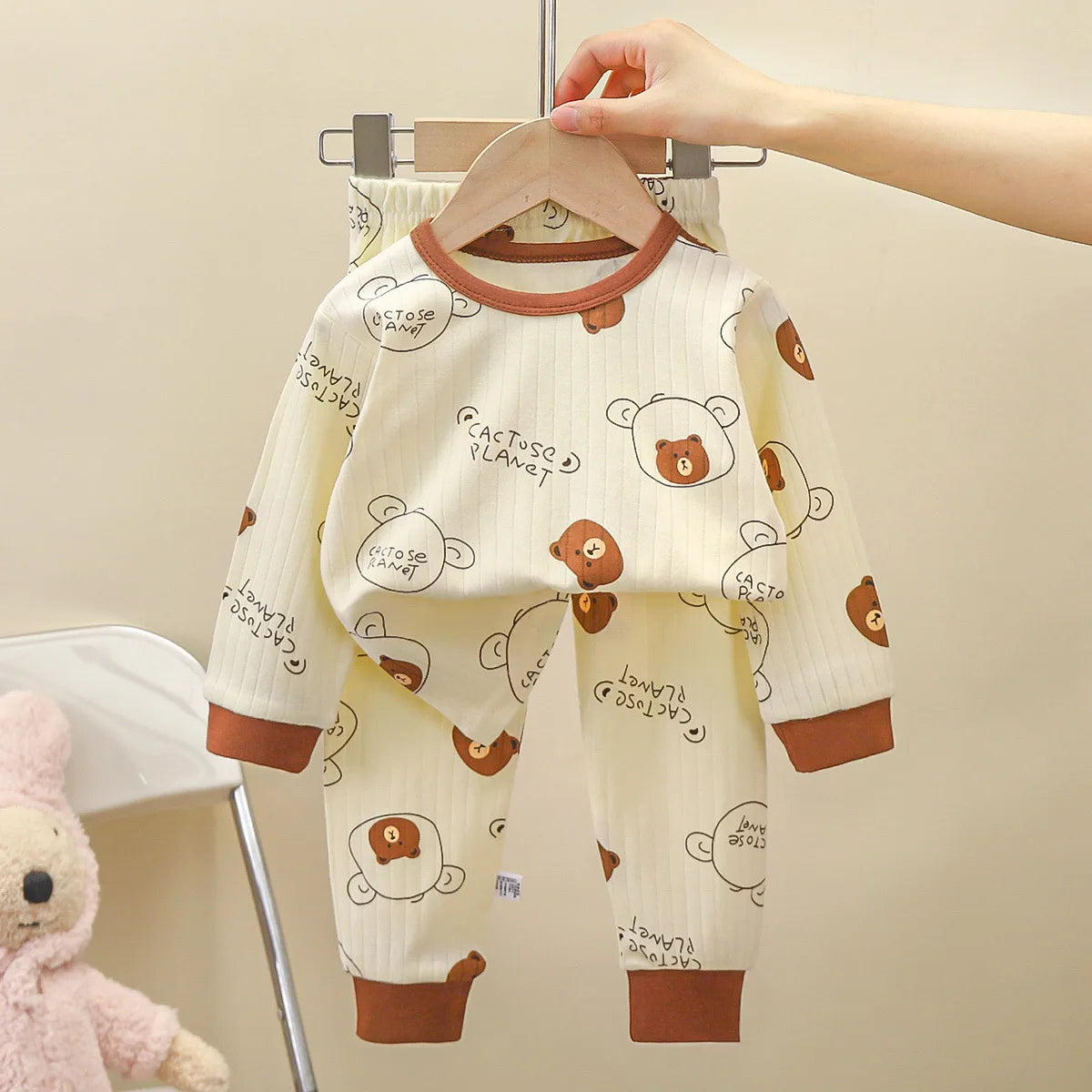 New Spring Autumn Children's Clothing Sets Sleepwear Clothes Kids Pajamas Set Baby Cotton Pyjamas