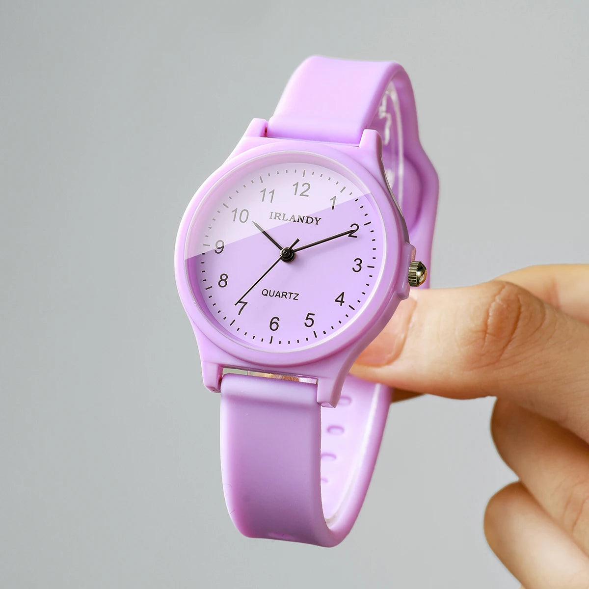 Fashion Women Watch Minimalist Round Dial Silicone Strap Quartz Wristwatch for Girls Students Reloj Mujer (Without Box)