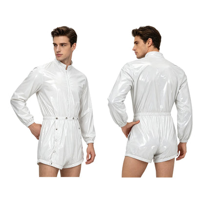 Womens Mens Leak-proof Diaper Cover Jumpsuit Elastic Waist Tear-away Bodysuit Waterproof Nursing Special Needs Reusable Diaper