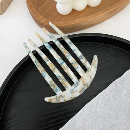 Wide Teeth Acetate Hair Combs Anti-static Traveling Colorful Hairdressing Comb 6 Teeth Fashion Massage Hair Brush Girls Gifts
