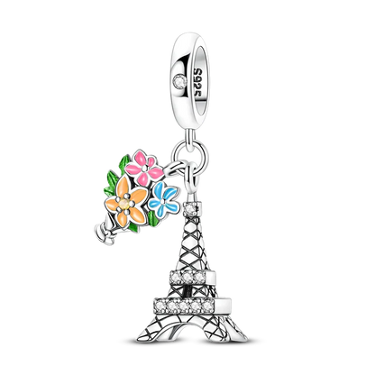 925 Sterling Silver Famous Buildings Charms Bead Milan Cathedral Colosseum Eiffel Tower Dangle Fit Original Bracelet DIY Jewelry