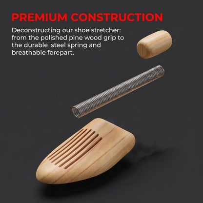 Repacego 2Pcs Premium Pine Wood Shoe Tree Adjustable Shoe Shaper Stretcher Men Women Breathable Shoe Keeper for All Shoe Types