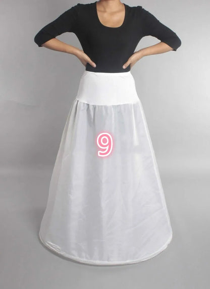 High Quality 6 Hoops Wedding Petticoat Crinoline Slip Bridal Underskirt Puffy In Stock Customized