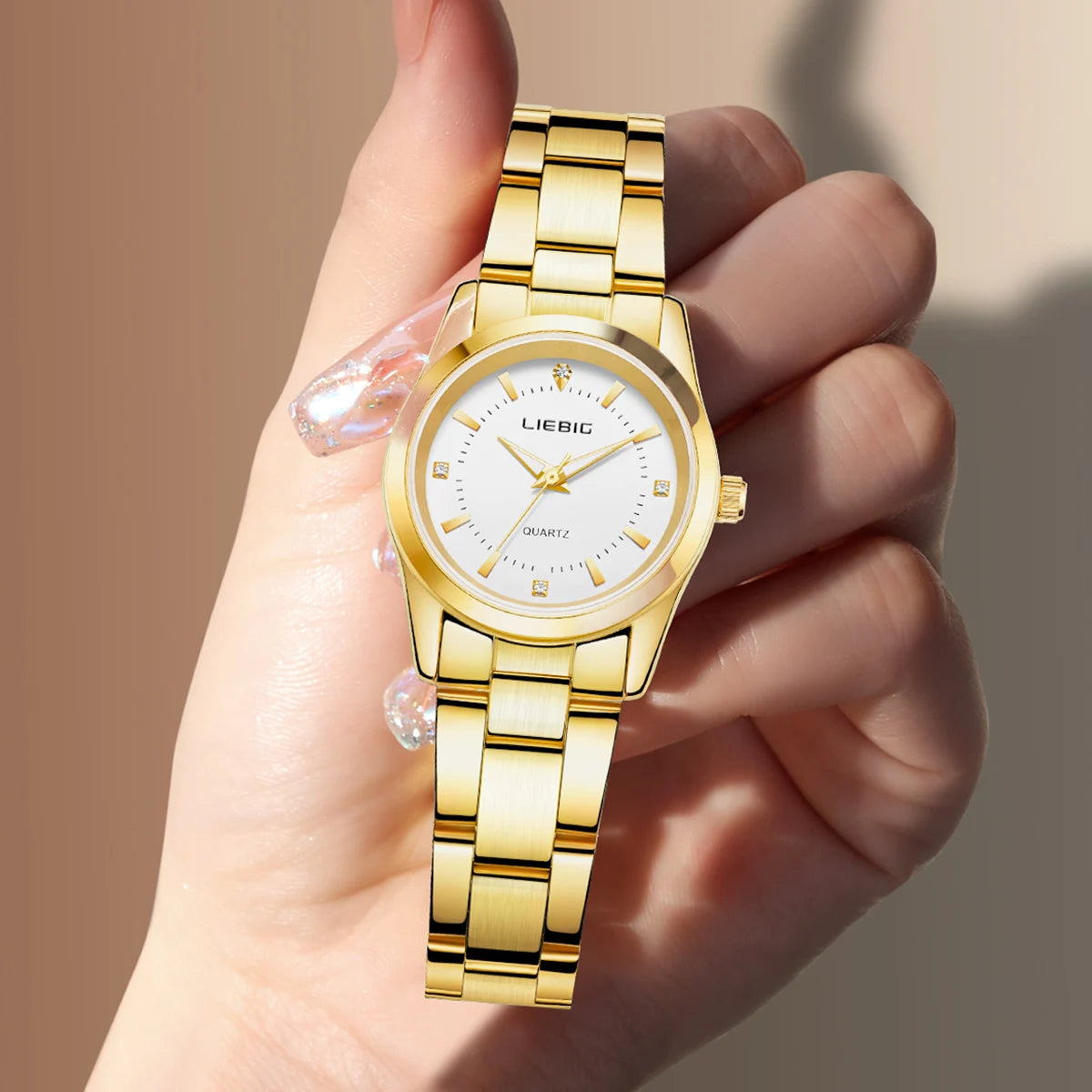 LIEBIG L4005 Quartz Wristwatch 30M Waterproof Fashion Luxury Watch Women Clock Fashion Chronograph Timer Casual Daily Outfit