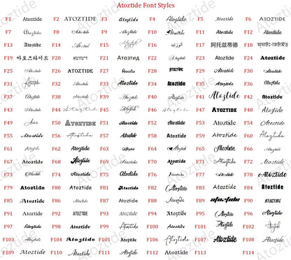 Atoztide Personalized Custom Name Necklace for Women Stainless Steel Crown Heart Nameplate Figaro Chain Birthday Jewelry Gift