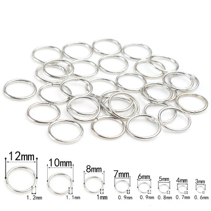 3-12mm Gold Silver Color Loops Open Jump Rings Metal Split Rings Connectors For Diy Jewelry Finding Making Accessories Supplies