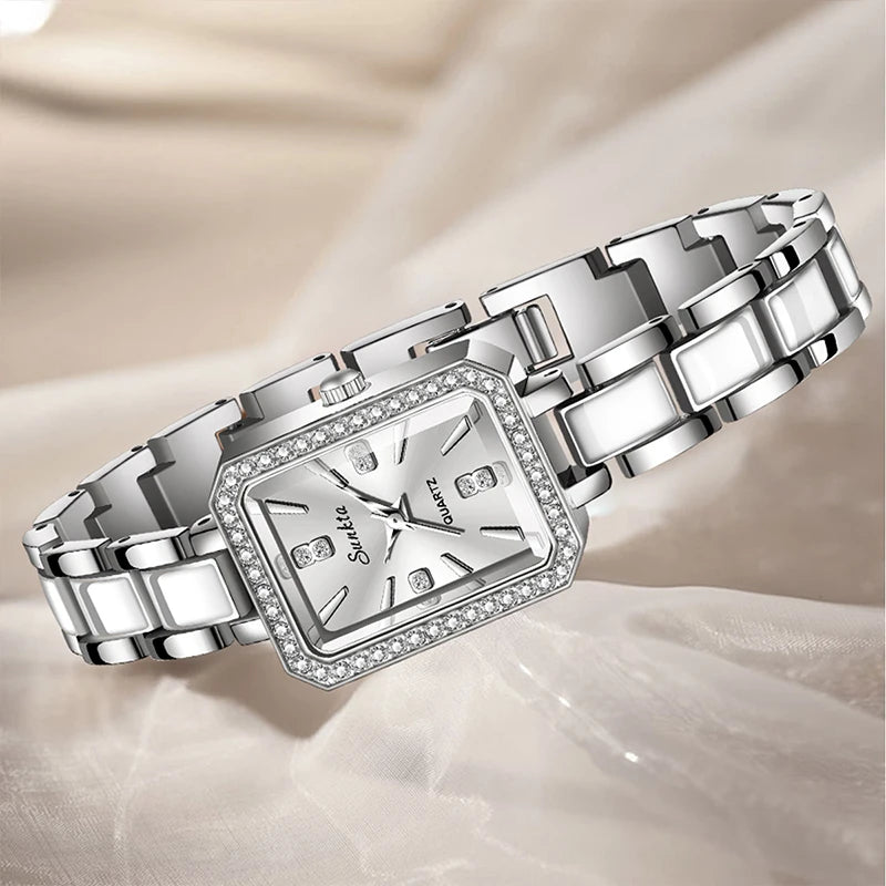 SUNKTA 2026 Luxury Women's Watch Fashion Rectangle Ladies Quartz Watches Women Wristwatch Lady Watch Montre Femme Watch Women
