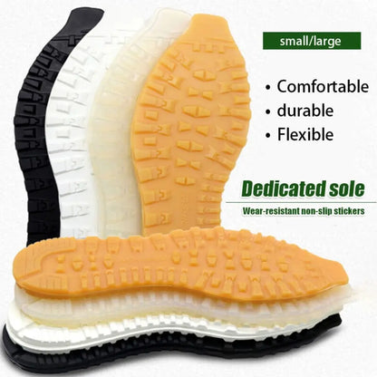1Pair Anti-skid DIY Replacement Shoes with Thickened Rubber Soles to Repair Wear-resistant Rubber Anti-wear Patches