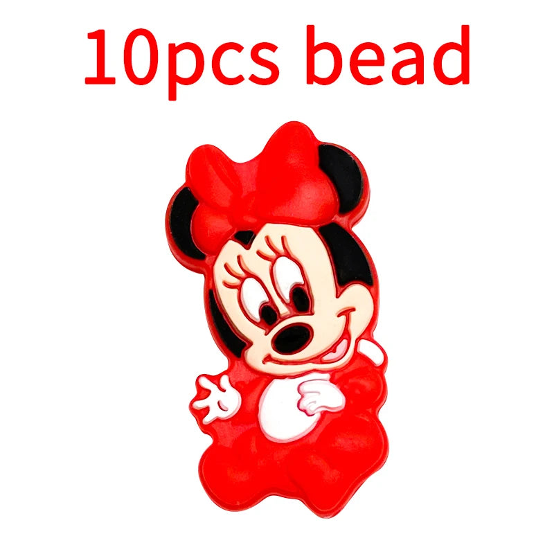 10pcs Silicone Cartoon Bead Baby Pacifier Bead Pacifier Chain Accessories Ornaments