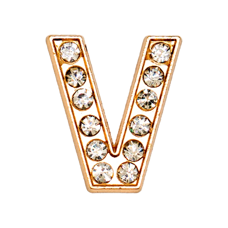 1pcs Metal Gold Luxury Letters Shoe Charms for Clog Alphabet Shoes Decorations Pins for Women Girl Sandal DIY Party Favor Gifts