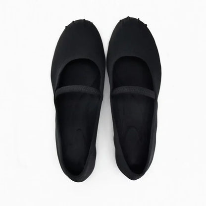2026 Spring/Autumn Flats Mary Jane Shoes Round Toe Women's Shoes Rose Red Color Black Silk Satin Ballet Flats Women Shoes