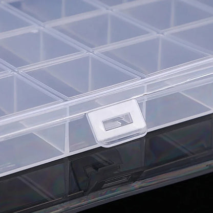 24 Grid With Slot Beaded Anti-string Grid Plastic Storage Box Jewelry Classification Parts Division Box Jewelry Box Organizer