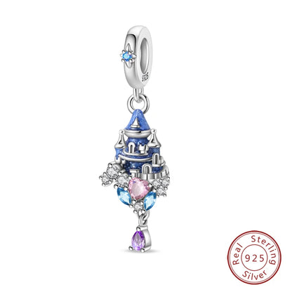 NEW 925 Sterling Silver Fashion Tarot Pendants Mysterious Spirit Snake Skull Rose Charms Beads Fit Qikaola Bracelets DIY Jewelry