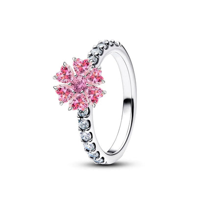 Fashion Rings for Women Stars and Moon Sunflower Pink Heart Zircon Luxury Wide Rings Fashion Engagement Wedding Jewelry Gift